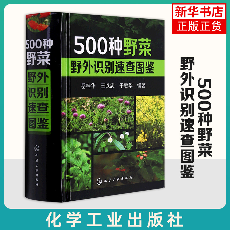500种野菜野外识别速查图鉴 药用植物食用方法保健功效野生蔬菜果实药用常见有毒植物野外鉴别识别方法教程随身查手册图书籍