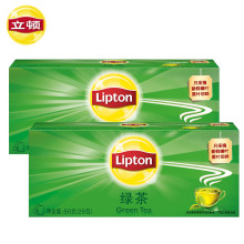 16.9元包邮   Lipton 立顿 绿茶包 25包*2盒
