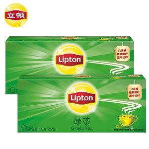 16.9元包邮   Lipton 立顿 绿茶包 25包*2盒