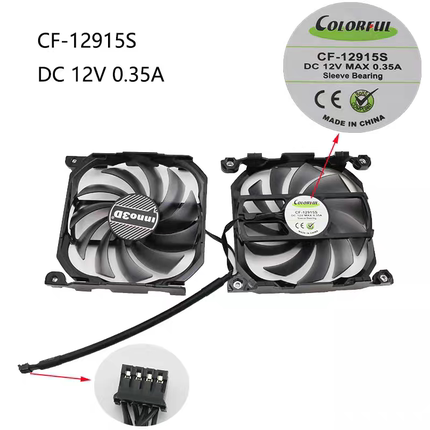 Inno3d/映众 GTX 650/650ti/660/660ti 冰龙版显卡风扇 CF-12915S