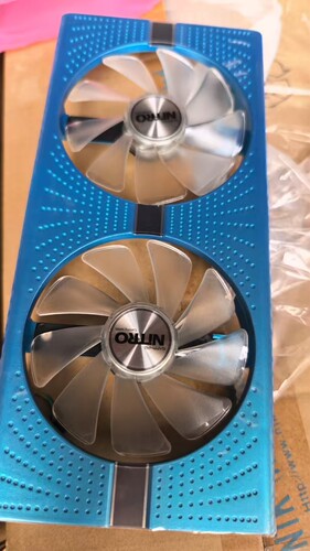 蓝宝石RX580 590超白金极光版 通用470 570 580蓝光 显卡散热风扇