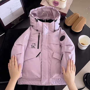 棉袄 儿童加厚羽绒棉衣冲锋衣外套女大童冬季 女童棉服冬装 2025新款