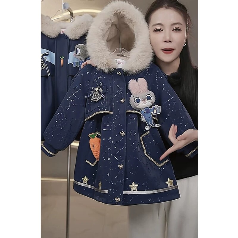 女童棉服冬装2025新款儿童朱迪警官加绒派克服中大童加厚外套冬季,童装/婴儿装/亲子装,普通外套,淘宝优惠券,粉丝福利购,淘宝优惠卷