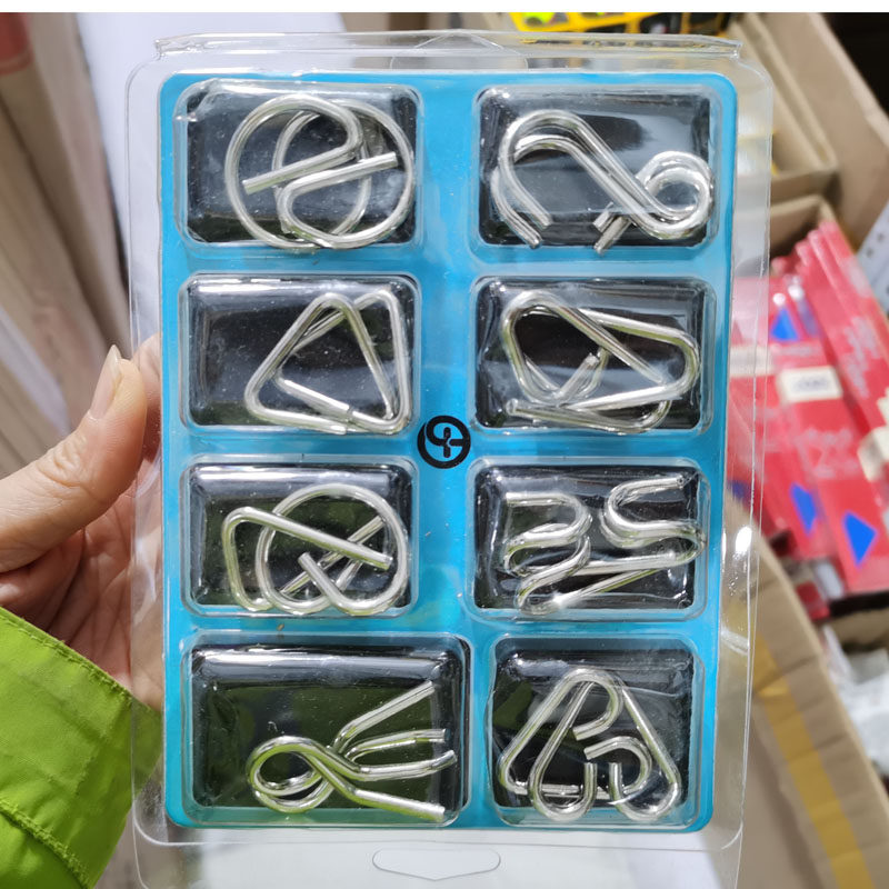 不特玩具智力扣8件套abc解环解扣解锁类古典怀旧经典益智金属包邮