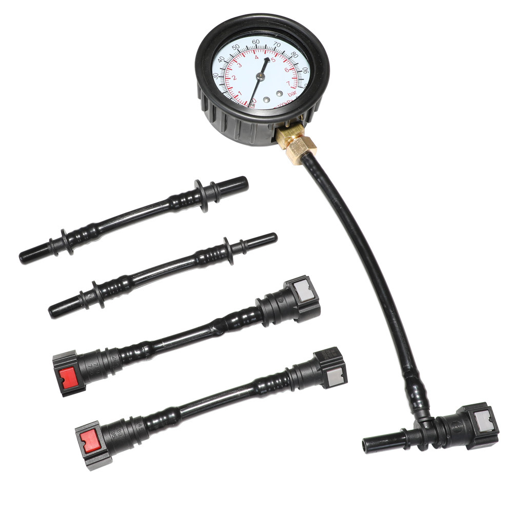 汽车汽油压力表摩托车专用油压表燃油压力表汽油检测仪快接工具