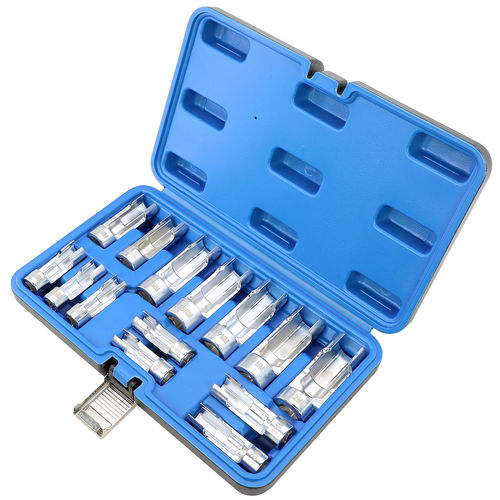 开口油管拆卸套筒开槽含氧传感器扳手柴油喷油管六角专用汽修工具