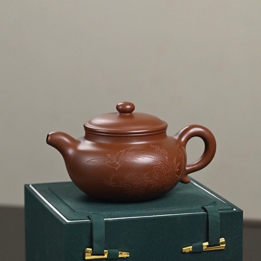 梅花仿古壶原矿老紫泥仿古壶