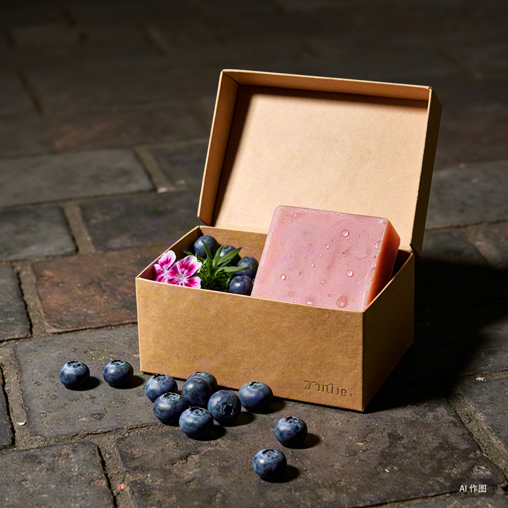 蓝莓天竺葵手工皂 蓝庄9年香皂ph7 植物天然古法冷制洗脸手沐浴