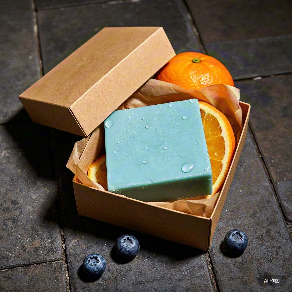 蓝莓甜橙手工皂 蓝庄9年香皂ph7 植物天然古法冷制洗脸手沐浴