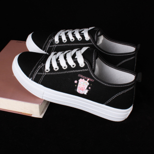 2026春夏季新款帆布鞋女鞋厚底黑色学生百搭板鞋透气轻便防滑软底