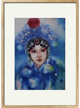 58x43cm纯手绘优秀水彩画 茶室办公室客厅收藏装饰画