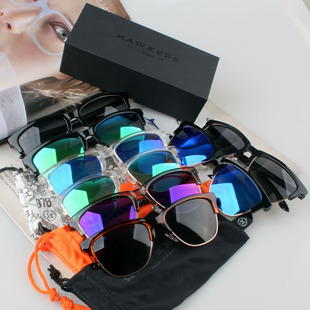 时尚新款hawkers外贸出口欧美运动偏光太阳镜男女通用金属墨镜