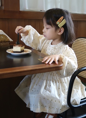 【AnyinGirl】Bonjour同款重工法式复古纯手工钩花打揽女宝连衣裙