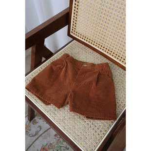 打底裤 AnyinGirl 儿童外穿搭配短裤 子靴裤 子 秋冬复古灯芯绒裤