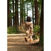 AnyinGirl 保暖大衣 纯手工定制呢子外套双面100%羊毛儿童中长款