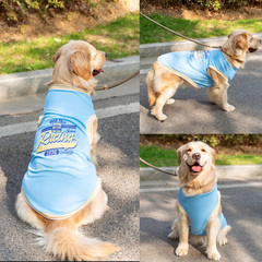 嬉皮狗大狗狗衣服夏季薄款金毛柴犬边牧中型犬大型犬背心宠物夏天