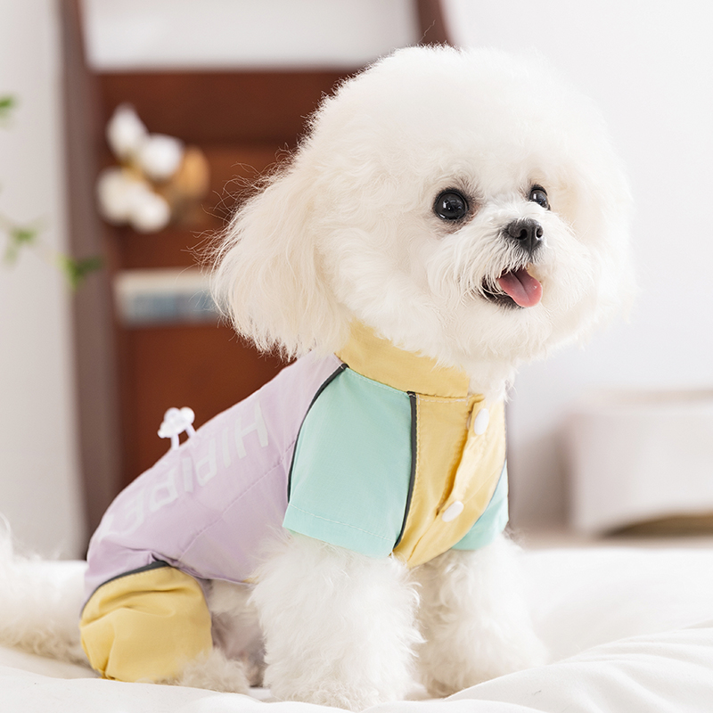 嬉皮狗多色四脚衣夏季薄款小狗狗夏日衣服比熊泰迪宠物小型犬夏天