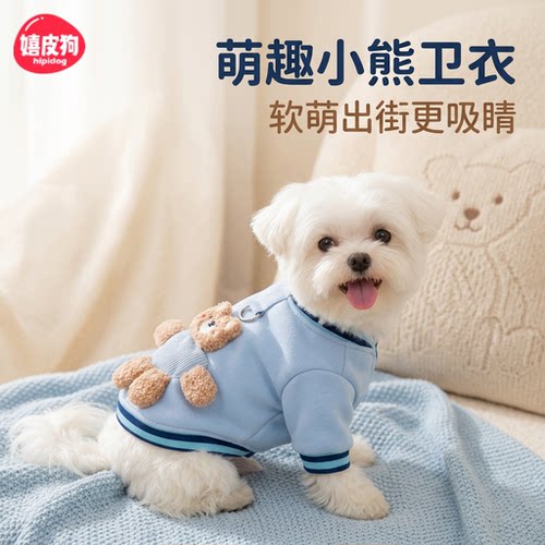 立体小熊自带牵引扣卫衣