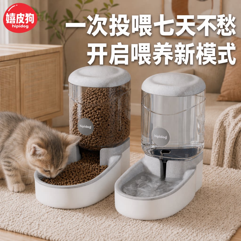 猫咪饮水机狗狗宠物自动喂食器猫喂水喝水续水神器流动不插电水壶