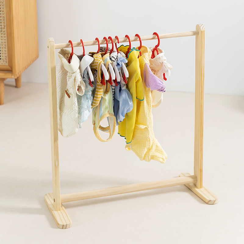 嬉皮狗实木质宠物专用衣架落地衣柜狗狗猫咪挂衣服装收纳架子小型