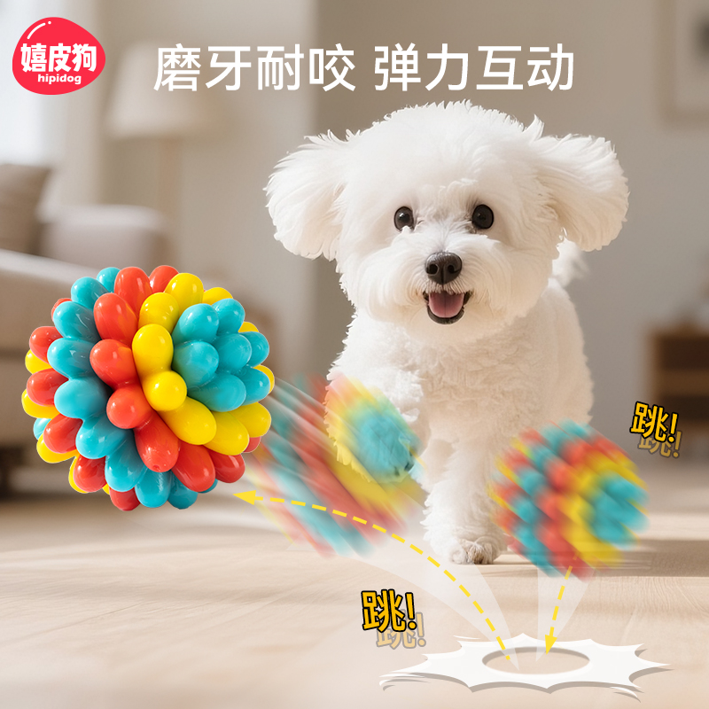 狗狗玩具球磨牙洁齿小狗狗幼犬泰迪比熊玩具耐咬解闷橡胶弹力球