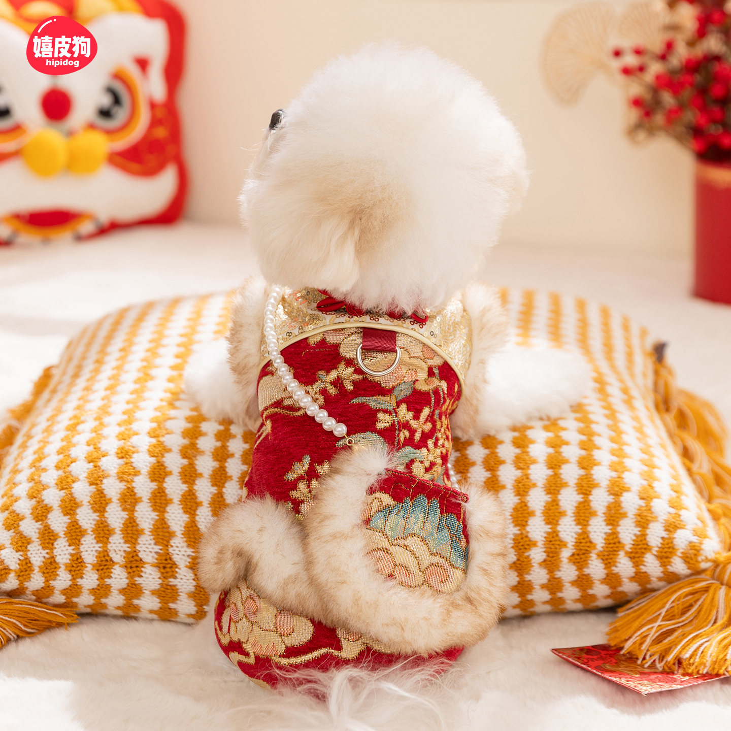 嬉皮狗|花团锦簇新年唐装连衣裙