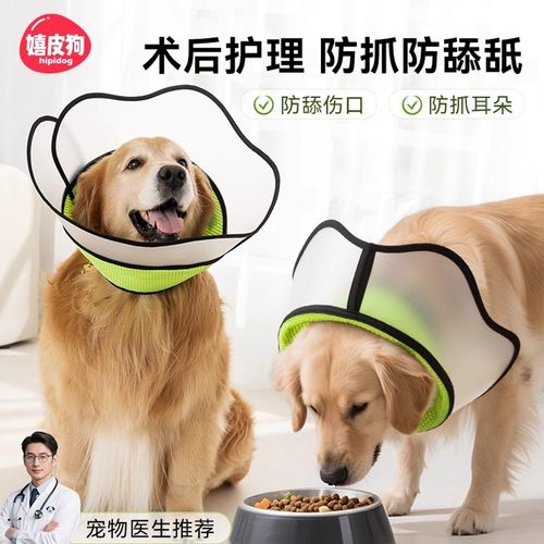 嬉皮狗软硬双拼大狗伊丽莎白圈