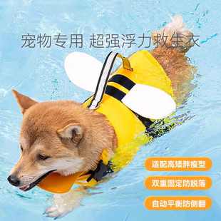 嬉皮狗宠物救生衣狗狗游泳衣夏季 柴犬泰迪小型犬玩水衣服中大型犬