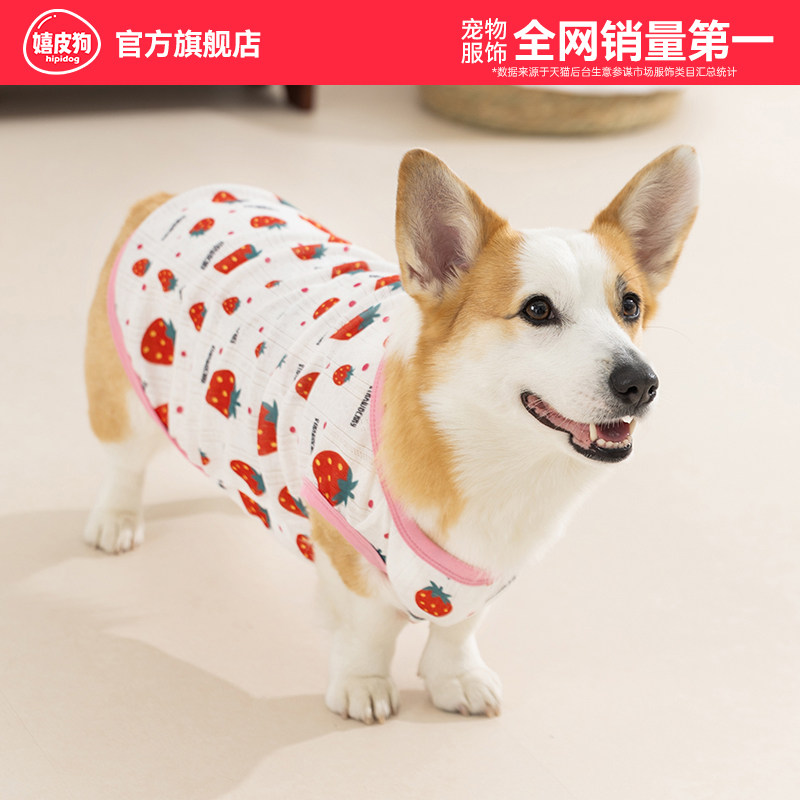 嬉皮狗夏天柯基背心薄款法斗柴犬中小型犬八哥犬宠物夏季狗狗衣服图片