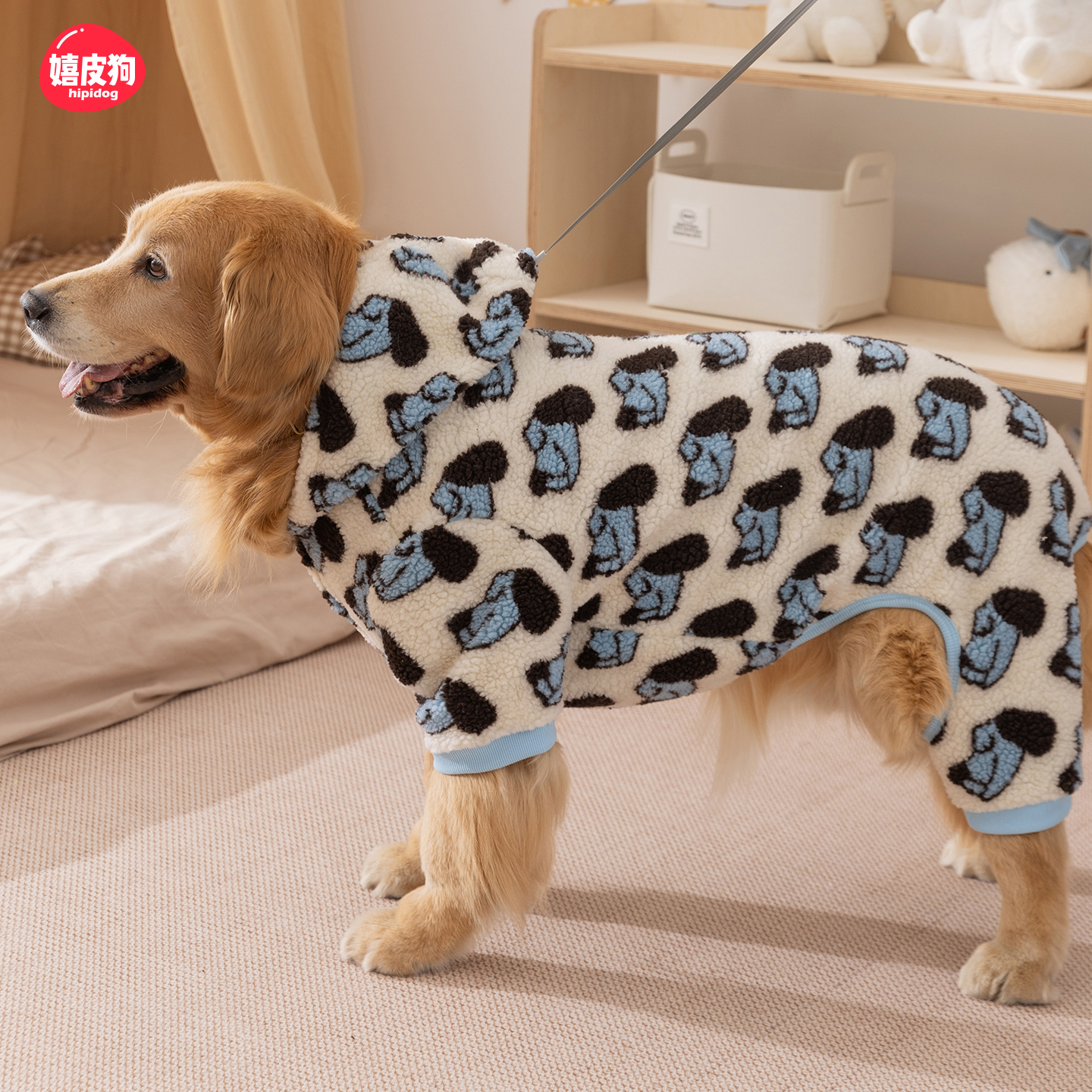 羊羔绒狗狗衣服冬天金毛边牧哈士奇宠物萨摩耶中型大型犬冬季棉衣