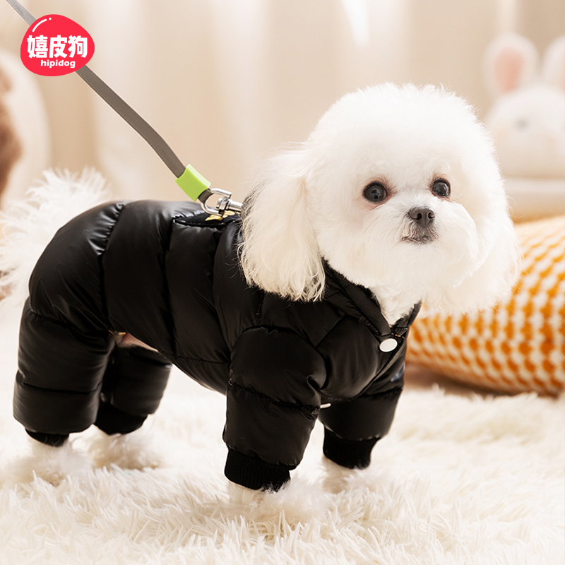 嬉皮狗石墨烯黑金犀利四脚羽绒服