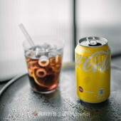 香港版 柠檬味可口可乐柠乐汽水送礼夏日冰饮碳酸饮料整箱罐装