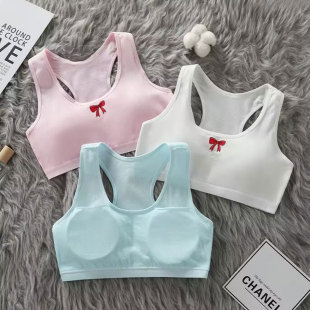 少女文胸女童初高中学生运动小背心发育期10-14岁防凸点纯棉内衣
