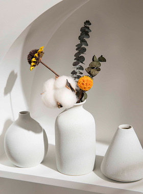 ins北欧陶瓷花瓶干花插花瓶客厅餐桌家居装饰品摆件拍照道具文艺