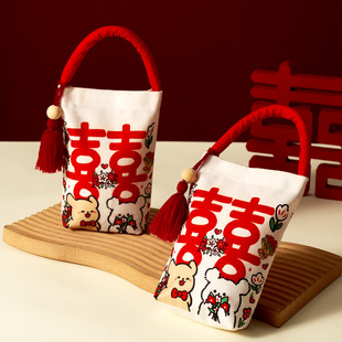 喜糖盒子结婚专用批发免折叠2026新款高级感婚礼订婚瓜子花生袋子