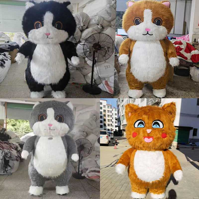充气大熊猫人偶服装卡通行走猫咪毛绒玩偶抖音衣服网红气氛猫服装