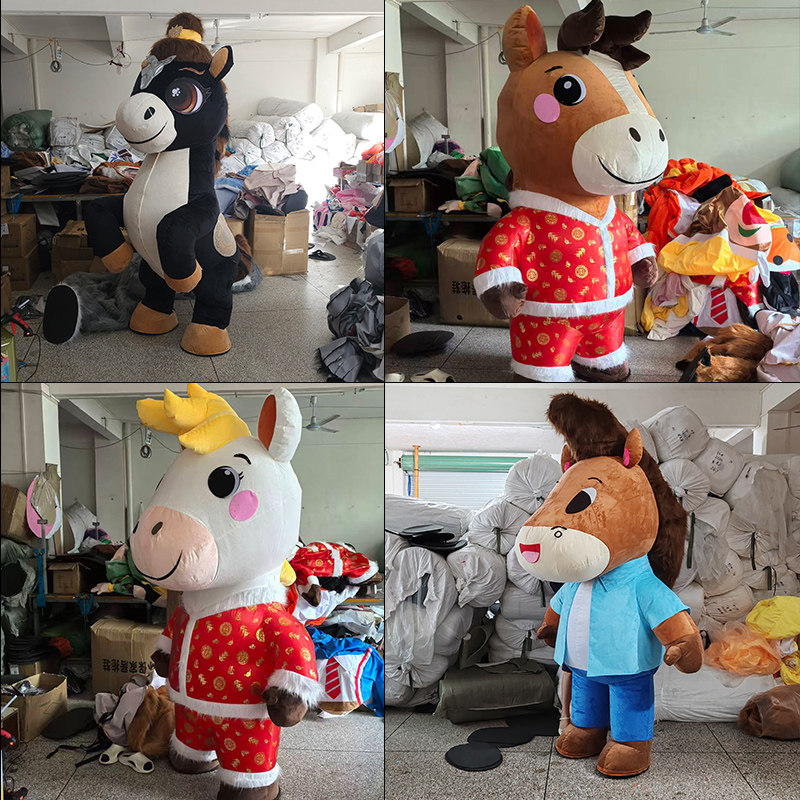 充气新年马人偶服装卡通马年吉祥物玩偶服年会成人演出道具服,模玩/动漫/周边/娃圈三坑/桌游,COSPLAY配件/道具/人偶服,淘宝优惠券,粉丝福利购,淘宝优惠卷