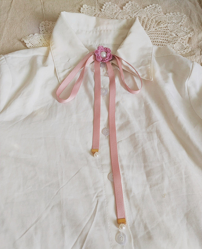 新款自动包邮其他懒人风小清新复古缎绳结花朵飘带腰带女装饰腰饰