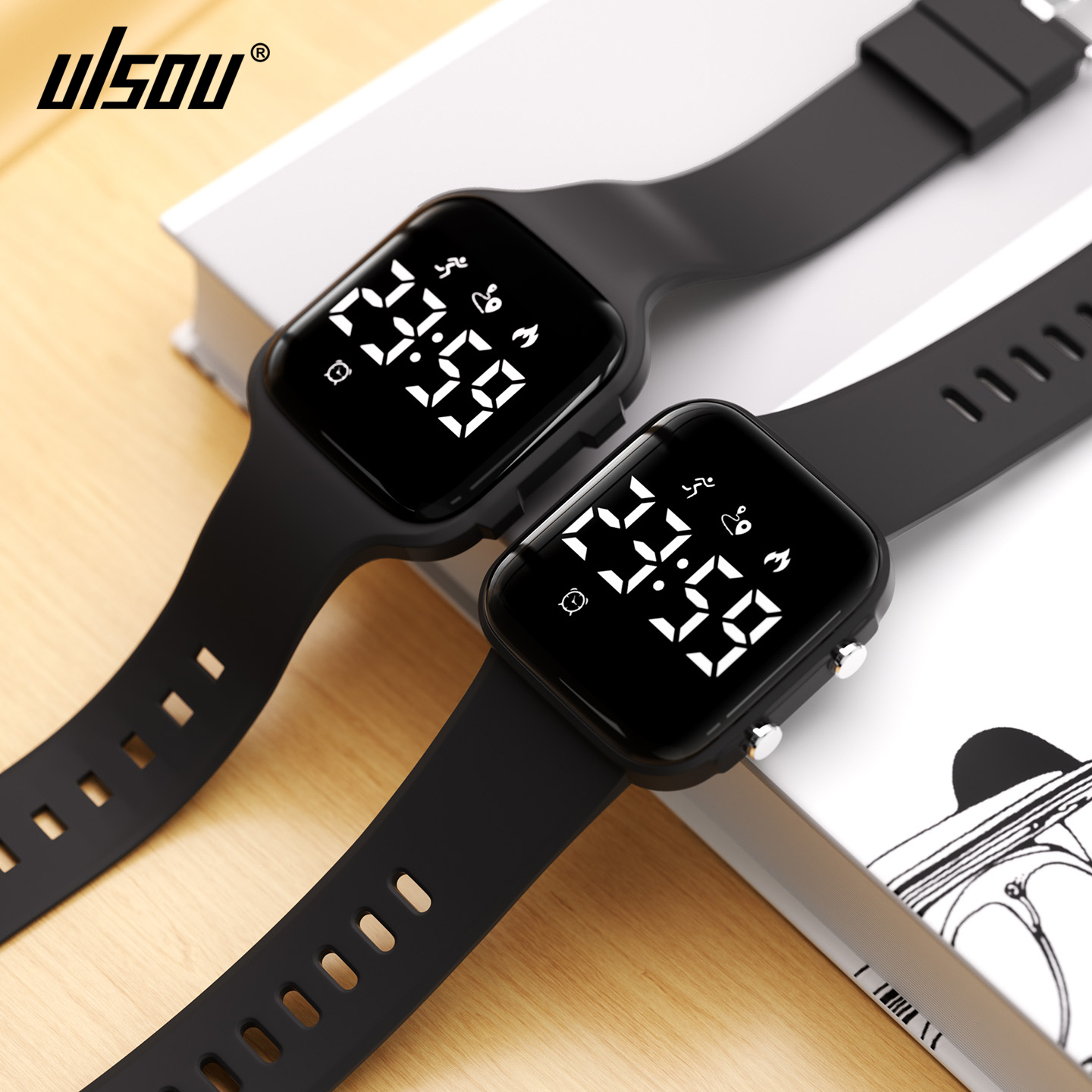 佑烁青少年百搭方形学生手表