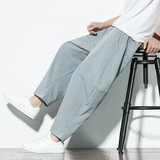 夏季风男士长裤潮流哈伦裤宽松大码日系九分裤219-2-A10-P55，男装休闲裤，星座219-2