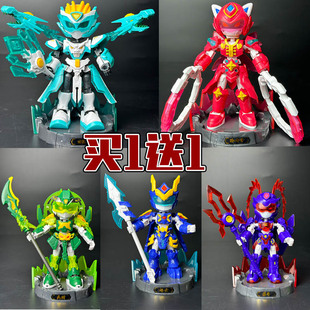 英雄无限积木人仔布鲁的克赵云手办关节可动吕布机甲拼装儿童玩具