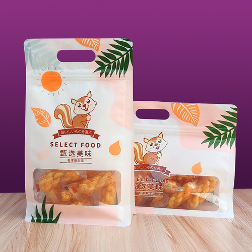 手提八边封休闲食品自立袋