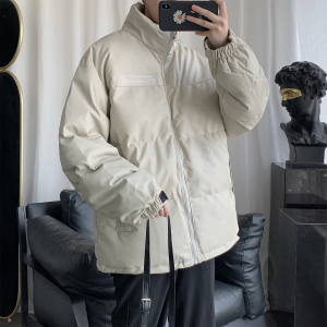 Q603 冬季港风男女纯色皮衣棉衣机车服加厚棉服外套日系大码 P128图片