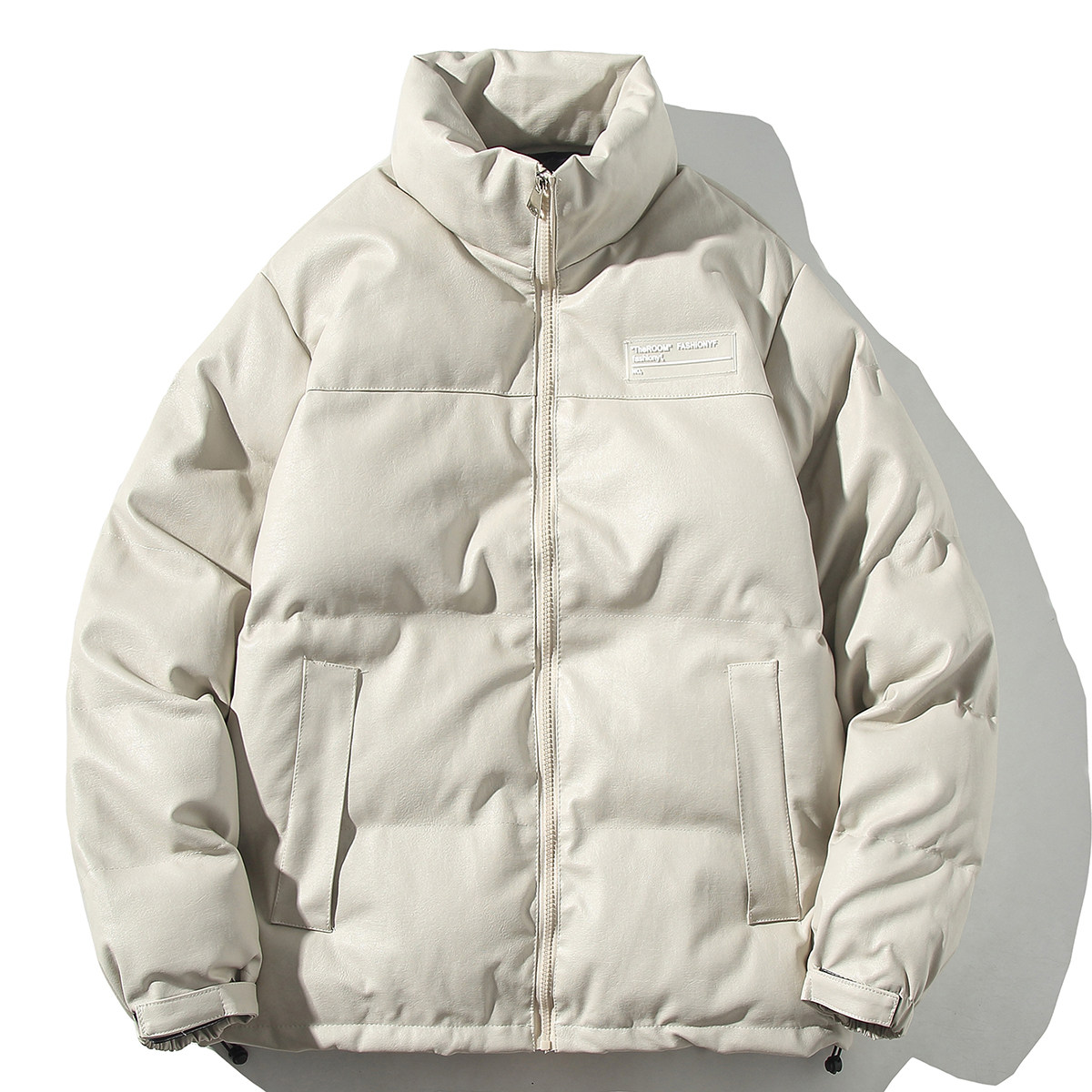 Q603冬季港风男女立领皮衣棉衣机车服加厚棉服外套日系大码P128,男装皮衣,电商C306