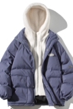 EY105冬季港风潮休闲男女加厚假两件羊羔毛棉服棉衣外套白底P148，男装棉衣，电商C306