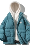 EY105冬季港风潮休闲男女加厚假两件羊羔毛棉服棉衣外套白底P148，男装棉衣，电商C306