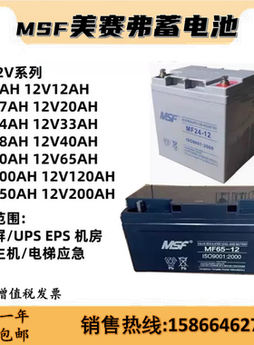 MSF美赛弗蓄电池MF-12V17AH24AH38AH40AH65AH100AH直流屏UPS/EPS