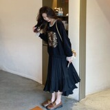 【春款现货】数据好高转化假2件卫衣裙连衣裙207-J832P125K198，女装卫衣/绒衫，卡莱