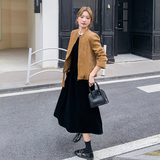 新款现货麂皮短外套207-8911P145控208连衣裙8910P135K198，女装连衣裙，卡莱