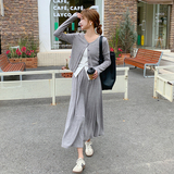 【新款】现货显瘦卫衣开衫半身裙三件套207-8816P175控258，女装套装/套裙，卡莱